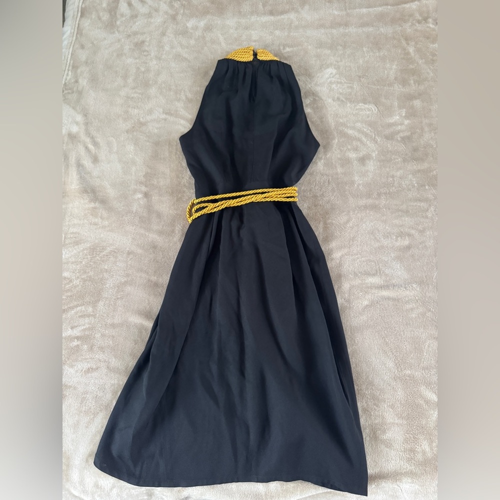 Moschino Cheap & Chic Gold Rope Halter Mini Dress - Picture 14 of 16